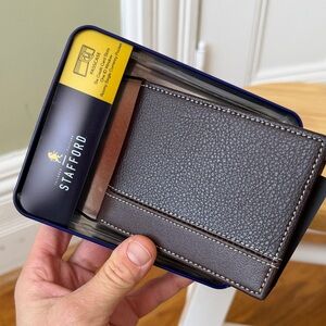 Stafford Dark Brown Leather Card Holder